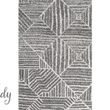 Heaven Silver Geometric Diamond Hallway Runner