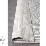 Heaven Silver Geometric Diamond Hallway Runner