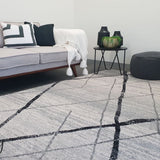 Heaven Grey Abstract Diamond Rug