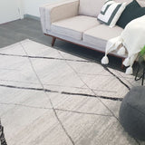 Heaven Grey Abstract Diamond Rug