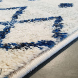 Heaven Ivory Blue Tribal Pattern Rug