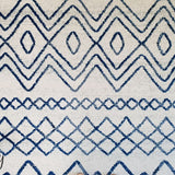 Heaven Ivory Blue Tribal Pattern Rug