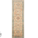 Odette Blue Beige Geometric Distressed Rug