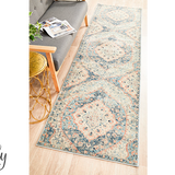Odette Blue Medallion Vintage Rug