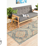 Odette Blue Medallion Vintage Rug