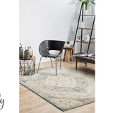 Odette Blue Medallion Vintage Rug