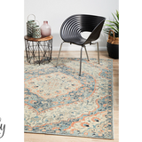 Odette Blue Medallion Vintage Rug