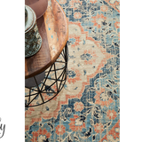 Odette Blue Medallion Vintage Rug