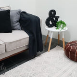 Heaven Grey Tribal Diamond Pattern Rug