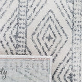 Heaven Grey Tribal Diamond Pattern Rug