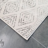 Heaven Grey Tribal Diamond Pattern Rug