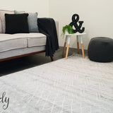 Heaven Grey Diamond Tribal Rug