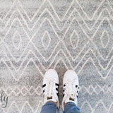 Heaven Grey Diamond Tribal Rug