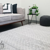 Heaven Silver Tribal Diamond Rug