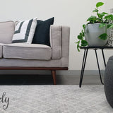 Heaven Silver Tribal Diamond Rug