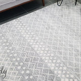 Heaven Silver Tribal Diamond Rug