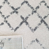 Heaven Ivory Grey Tribal Diamond Rug
