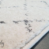 Heaven Ivory Grey Tribal Diamond Rug