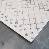 Heaven Ivory Grey Tribal Diamond Rug