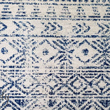Heaven Blue Ivory Tribal Diamond Rug