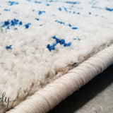 Heaven Blue Ivory Tribal Diamond Rug