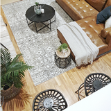 Heaven Grey Tribal Geometric Diamond Rug