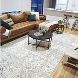 Heaven Grey Tribal Geometric Diamond Rug
