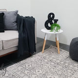 Heaven Grey Tribal Geometric Diamond Rug