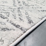 Heaven Grey Tribal Geometric Diamond Rug