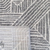 Heaven Silver Geometric Diamond Rug