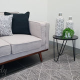 Heaven Silver Geometric Diamond Rug
