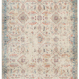Odette Blue Beige Geometric Distressed Rug