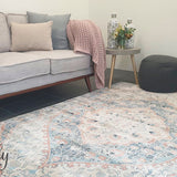 Odette Blue Medallion Vintage Rug