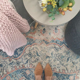 Odette Blue Medallion Vintage Rug