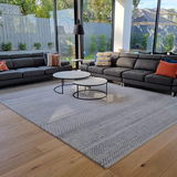 Cameron Silver Ethnic Tribal Pattern Rug