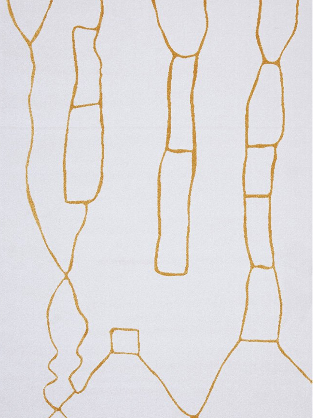 Prince Gold Contour Abstract Curves Rug