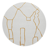 Prince Gold Contour Abstract Curves Rug