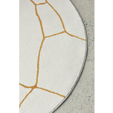 Prince Gold Contour Abstract Curves Rug