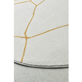 Prince Gold Contour Abstract Curves Rug