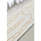 Prince Gold Contour Abstract Curves Rug