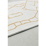 Prince Gold Contour Abstract Curves Rug