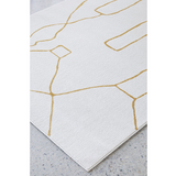 Prince Gold Contour Abstract Curves Rug