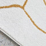 Prince Gold Contour Abstract Curves Rug