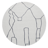 Prince Grey Contour Abstract Curves Rug