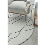 Prince Grey Contour Abstract Curves Rug