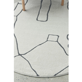 Prince Grey Contour Abstract Curves Rug