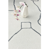 Prince Grey Contour Abstract Curves Rug