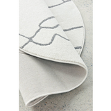 Prince Grey Contour Abstract Curves Rug