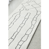 Prince Grey Contour Abstract Curves Rug