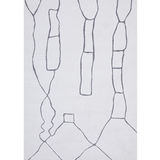 Prince Grey Contour Abstract Curves Rug